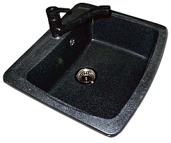 Granfest  Мойка кухонная Standart GF-S605 Черный – фотография-2